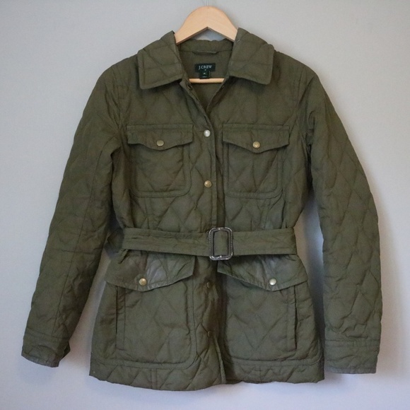 J.Crew Army Green Quilted Field Jacket